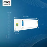 MarQ by Flipkart 2024 Range 2 Ton 3 Star Split Inverter 4-in-1 Convertible with Turbo Cool Technology AC - White