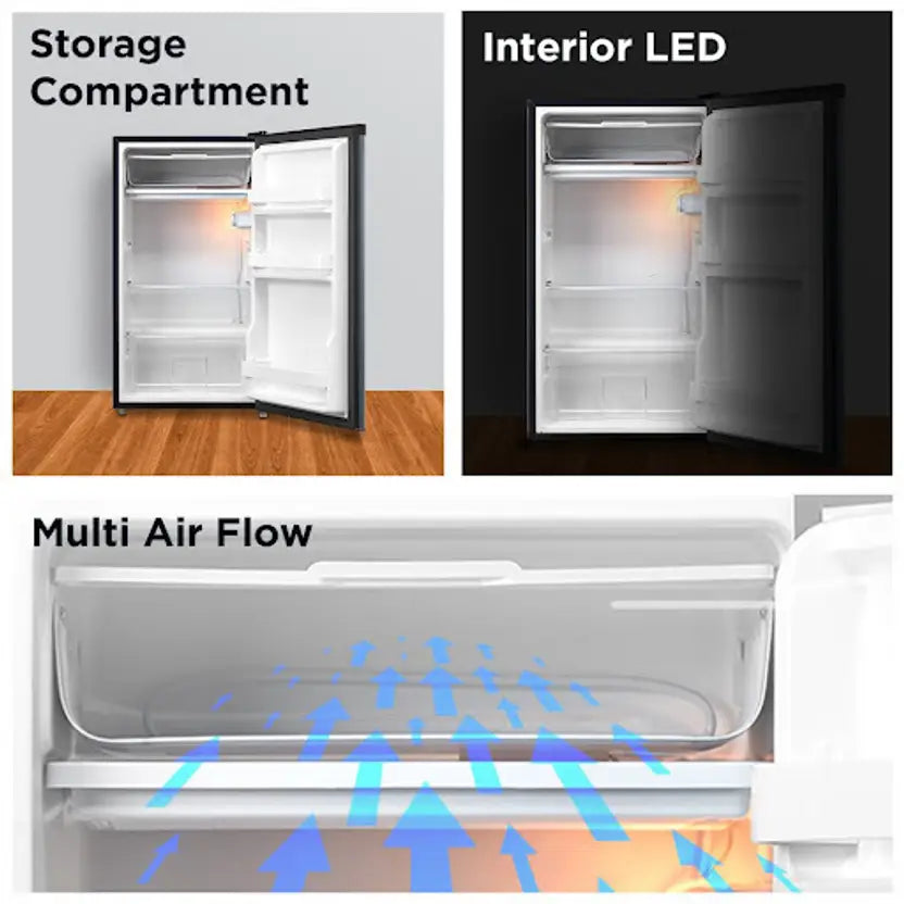 MDRD142FGF03,Midea, 93 L, 1 Door Mini Bar Ref , 1 Star, Silver (open Box Like New)