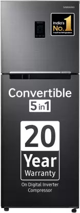 SAMSUNG 301 L Frost Free Double Door 2 Star Convertible Refrigerator with Convertible 5-in-1 , Digital Inverter with Display