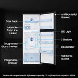 SAMSUNG 301 L Frost Free Double Door 2 Star Convertible Refrigerator with Convertible 5-in-1 , Digital Inverter with Display