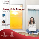 MarQ by Flipkart 2024 Range 2 Ton 3 Star Split Inverter 4-in-1 Convertible with Turbo Cool Technology AC - White