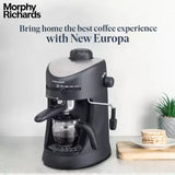 Morphy Richards Europa Espresso / Cappuccino 4 Cups Coffee Maker (Black)