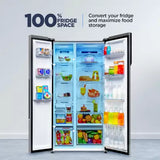 Haier 596 L 3 Star Frost Free Expert Inverter 2-Door Side by Side Refrigerator (HES-690SS, Shiny Silver, Magic Convertible, Deo Fresh Technology, )