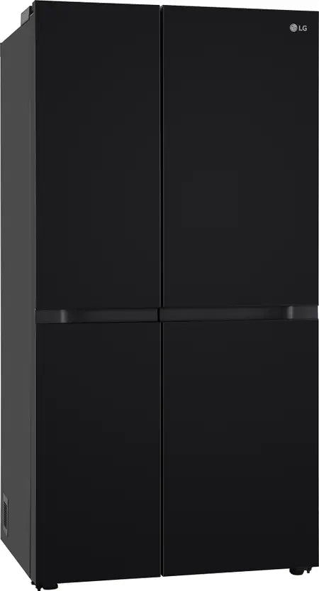 LG 655 L Frost Free Side by Side Refrigerator (Black Glass, GL-B257DBMX)