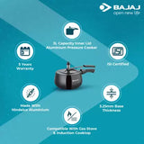 BAJAJ New Shakti 3HD HA Handi With IB 3 L Inner Lid Induction Bottom Pressure Cooker