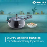 BAJAJ New Shakti 3HD HA Handi With IB 3 L Inner Lid Induction Bottom Pressure Cooker
