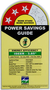 Godrej 2024 Model 1.5 Ton 3 Star Split Inverter AC - White (SIC 18PTC3-WWP/WZT, Copper Condenser)