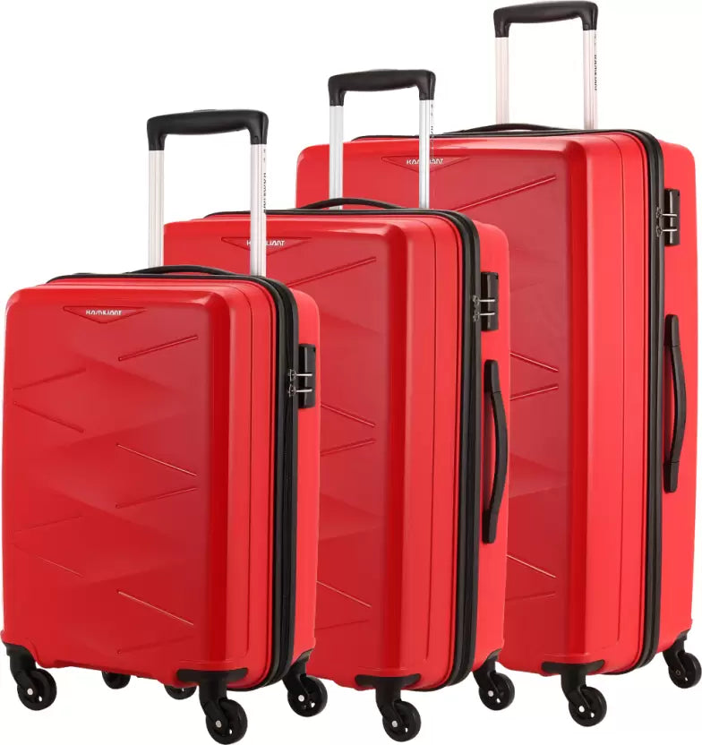 Kamiliant by American Tourister TRIPRISM SPINNER 3PC SET RED Cabin & Check-in Set - 30 inch(RED)