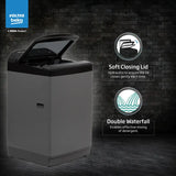 Voltas Beko, A Tata Product 10 Kg 5 Star Fully-Automatic Top Loading Washing Machine (WTL1006UEA/OBS1060, Grey, Double Waterfall Technology)
