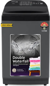 Voltas Beko, A Tata Product 10 Kg 5 Star Fully-Automatic Top Loading Washing Machine (WTL1006UEA/OBS1060, Grey, Double Waterfall Technology)