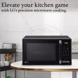 LG 21 L Convection Microwave Oven (MC2146BV, Black, Auto Cook Menu, Defrost, Stainless Steel Cavity, Heathplus menu, Indian Cuisine, Tandoor Se, Paneer/Curd, Steam Clean & Quartz Heater)