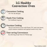 LG 21 L Convection Microwave Oven (MC2146BV, Black, Auto Cook Menu, Defrost, Stainless Steel Cavity, Heathplus menu, Indian Cuisine, Tandoor Se, Paneer/Curd, Steam Clean & Quartz Heater)