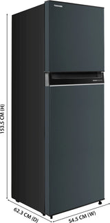 Toshiba,Convertible,Net Capacity 233 L,Real Inverter,2 Star,Gem Blue GR-RT338WE-PMI(52)