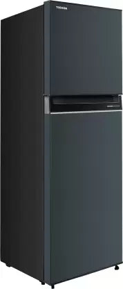 TOSHIBA 233 L Frost Free Double Door 2 Star Convertible Refrigerator with Real Inverter, Pure Bio Deodorizer  (Gem Blue, GR-RT338WE-PMI(52))