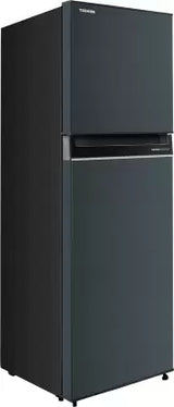TOSHIBA 233 L Frost Free Double Door 2 Star Convertible Refrigerator with Real Inverter, Pure Bio Deodorizer (Gem Blue, GR-RT338WE-PMI(52))