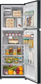 TOSHIBA 233 L Frost Free Double Door 2 Star Convertible Refrigerator with Real Inverter, Pure Bio Deodorizer (Gem Blue, GR-RT338WE-PMI(52))