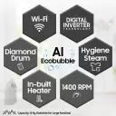 Samsung 9 kg, Hygiene Steam with Inbuilt Heater, Digital Inverter, Fully-Automatic Front Load Washing Machine (WW90T4040CB1TL, Black)