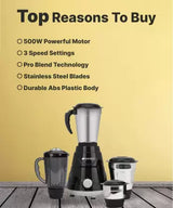 Sansui Pro 500 W Juicer Mixer Grinder