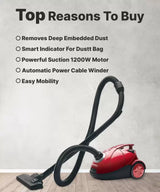 EUREKA FORBES Quick Clean DX Dry Vacuum Cleaner with Reusable Dust Bag Accessories missing