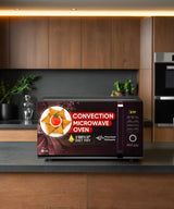 LG 32 L with Diet Fry, 360 Motorised Rotisserie for crispy and tasty bar-be-que recipes and 301 Auto Cook Menu Convection Microwave Oven