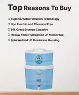 KENT GOLD STAR (11018) 22 L Gravity Based + UF Water Purifier (White & Blue)