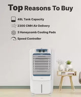 LIVPURE 48 L Room/Personal Air Cooler (White, COOLMIST-48 L)