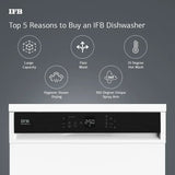 IFB 14 Place Settings with DeepClean Technology Freestanding Dishwasher (Neptune FX14, White)