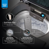 Voltas Beko, A Tata Product 10 Kg 5 Star Fully-Automatic Top Loading Washing Machine (WTL1006UEA/OBS1060, Grey, Double Waterfall Technology)