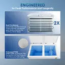 Haier 734 L Double Door Standard Deep Freezer (White, HFC-788DM5)