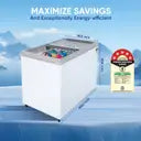 Haier 295 L Double Door Standard Deep Freezer (White, HFC-300GM5, 5 Star)