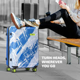 Skybags Medium Check-In Suitcase (67 Cm) 8 Wheels - Stroke Neo 65 - Trolley Bag - Blue