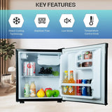 Rockwell 45 L Direct Cool Single Door 2 Star Refrigerator (Black, MB49BL)