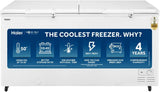 Haier 350 L Double Door Standard Deep Freezer (White, HFC-385CM5)