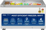 Haier 400 L Double Door Standard Deep Freezer (White, HFC-400GM5, 5 Star)