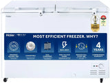 Haier 383 L Double Door Standard Deep Freezer (White, HFC-400DM5, 5 Star)