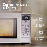Panasonic 20L Solo Microwave Oven (NN-ST26JMFDG, Silver)