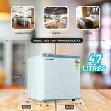 Rockwell 45 L Direct Cool Single Door 2 Star Refrigerator (White, MB49WH)