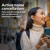 PHILIPS TAT1050BK Earbuds with ANC/ENC, 50H Playtime, 13mm Drivers, IPX5 Proof, BT v5.3 Bluetooth