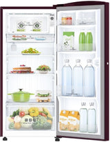 Midea, 190 L, Direct Cool Refrigerator , 1 Star, (Solid Plain)Wine, MRD190D2XPAW