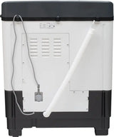 Midea Washing Machine Semi Automatic 9.0 KG Plastic Lid Black White,MWMSA090PPG(KW)