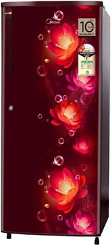 Midea 215 L Direct Cool Single Door 2 Star Refrigerator (WINE C FLOWER, MRD215D2HPCW)