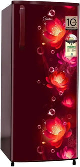 Midea 215 L Direct Cool Single Door 2 Star Refrigerator (WINE C FLOWER, MRD215D2HPCW)