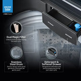 Voltas Beko 11 kg Fully Automatic Top Load Washing Machine with In-built Heater Black, Grey (WTL1106UEAH / OBS3060)