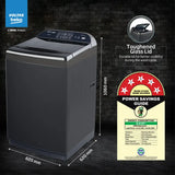 Voltas Beko, A Tata Product 11 Kg 5 Star Fully-Automatic Top Loading Washing Machine (WTL1106UEAH / OBS3060, Dark Grey, Inbuilt Heater)