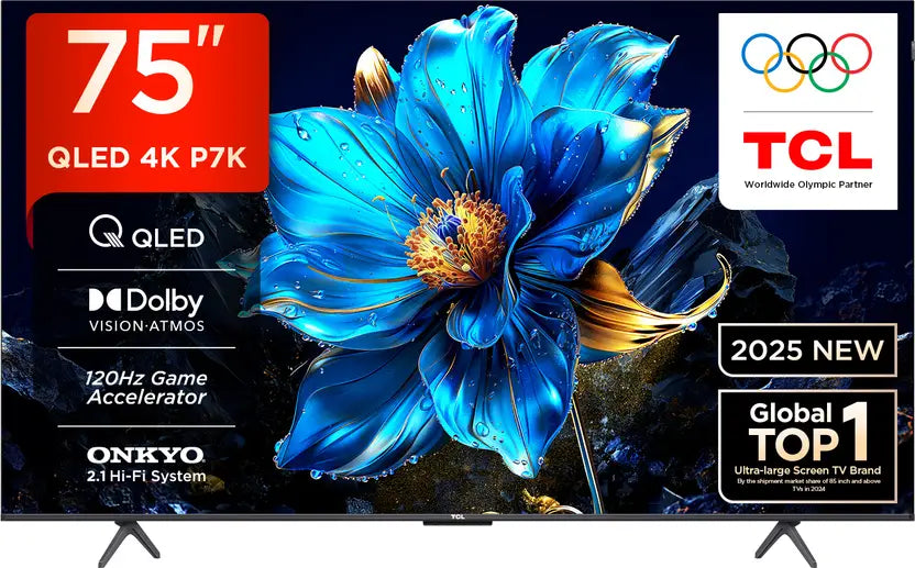 TCL P7K 189 cm (75 inch) QLED Ultra HD (4K) Smart Google TV (75P7K)
