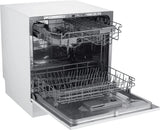 Midea WQP8-3802D Free Standing 8 Place Settings Intensive Kadhai Cleaning| No Pre-rinse Required Dishwasher