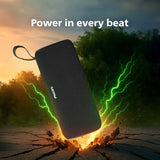 PHILIPS TAS2400BK 32W Speaker with Stereo, 2400mAh Battery, BT v5.3, IPX4 Proof, TF/USB 32 W Bluetooth Speaker (Black, 2.0 Channel)