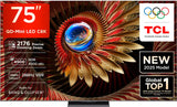 TCL 75C8K Television 75 Inch Smart TV 4K QD-Mini LED Colorful Quantum Crystal HDR 4500nits Gaming Google TV, 144Hz Native Refresh Rate, Audio by Bang & Olufsen, IMAX Enhanced, Game Master (2025 Model)