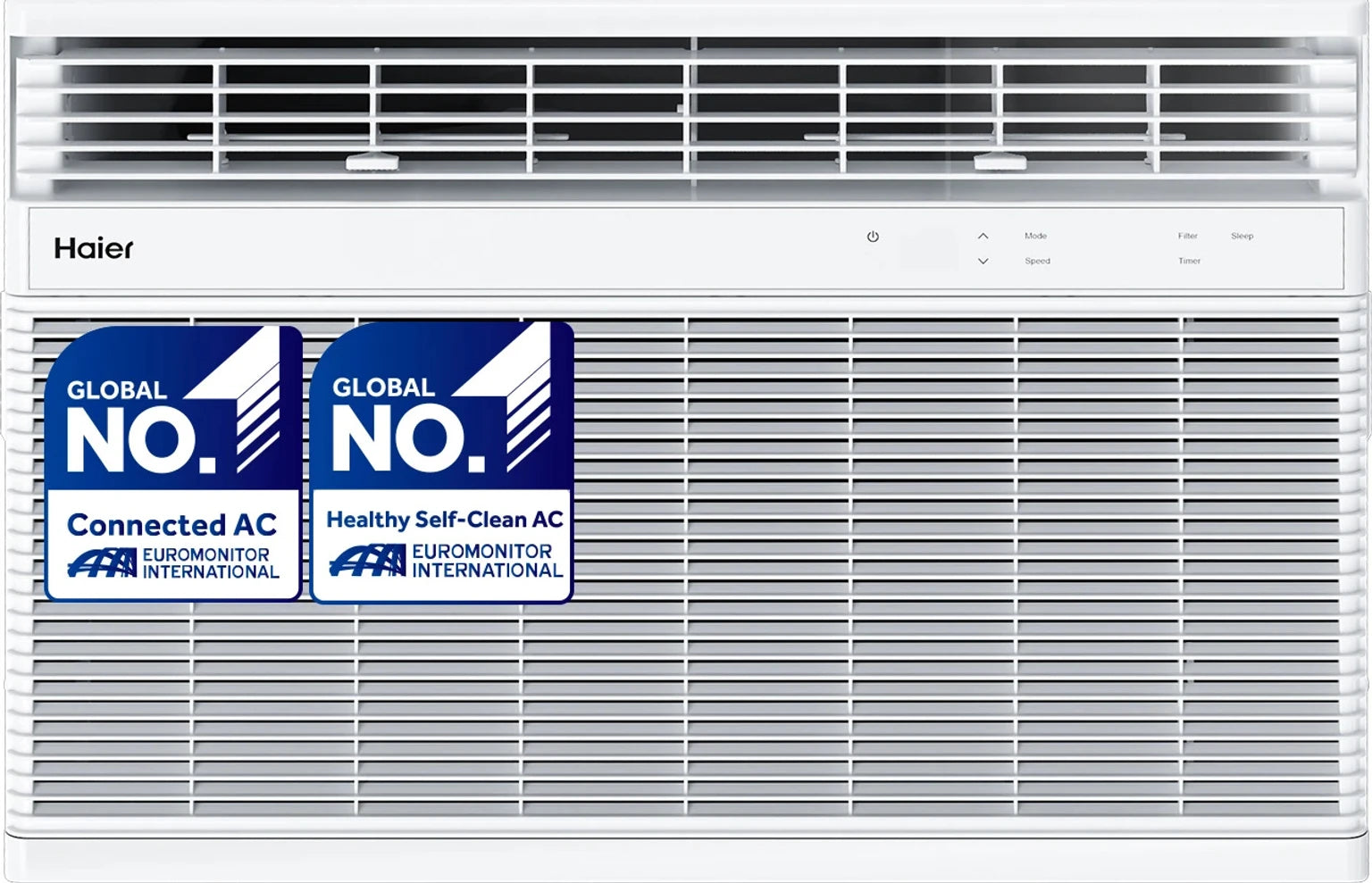 Haier 2025 Model 1.5 Ton 3 Star Window Air Flow, Anti Bacterial Filter, 54 High Ambient Performance, Dynamic Cooling, Top Flow AC(HWU18TF-EW3BE- FS, White)