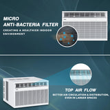 Haier 2025 Model 1.5 Ton 3 Star Window Air Flow, Anti Bacterial Filter, 54 High Ambient Performance, Dynamic Cooling, Top Flow AC(HWU18TF-EW3BE- FS, White)